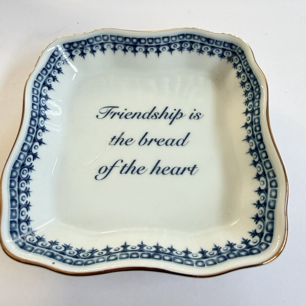 Andrea by Sadek "Friendship is the bread of the Heart" Vanity, Trinket Dish